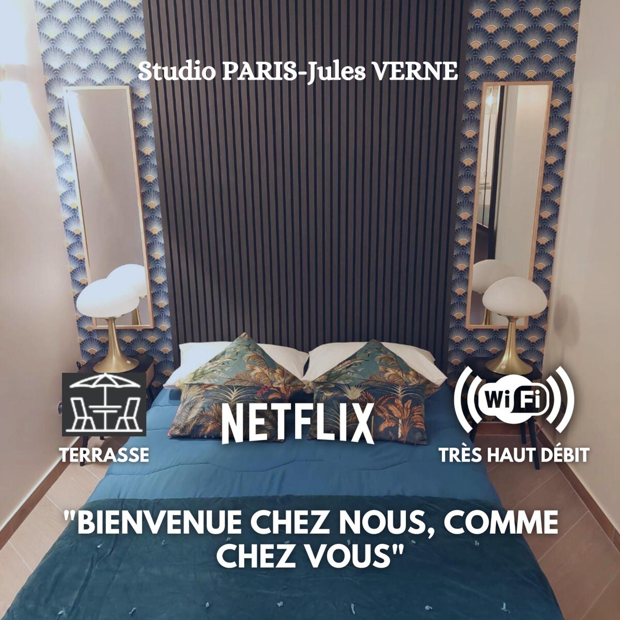 Paris-Julesverne-Bienvenue-Terrasse-Netflix Pantin Kültér fotó